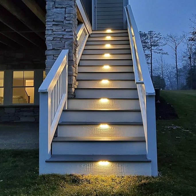 Wireless Solar Deck Lights Outdoor Pack of 4